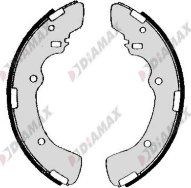 Diamax N01429 - Комплект тормозных колодок, барабанные autospares.lv