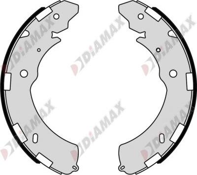 Diamax N01427 - Комплект тормозных колодок, барабанные autospares.lv