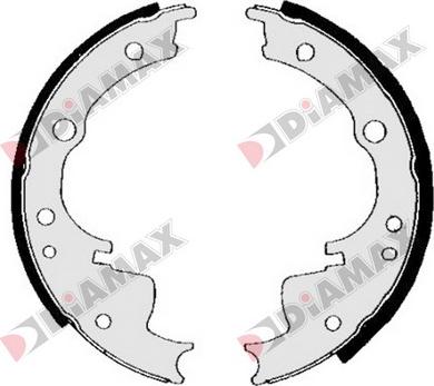 Diamax N01046 - Комплект тормозных колодок, барабанные autospares.lv