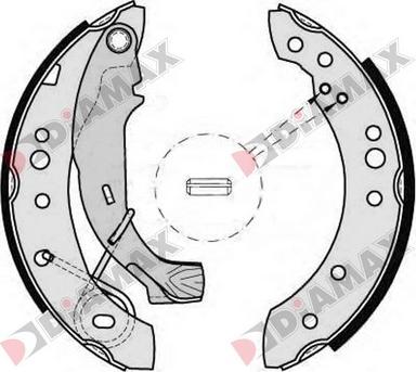 Diamax N01056 - Комплект тормозных колодок, барабанные autospares.lv