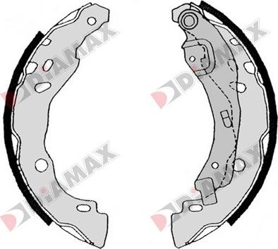 Diamax N01007 - Комплект тормозных колодок, барабанные autospares.lv