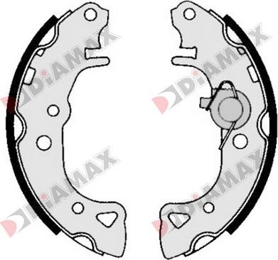 Diamax N01037 - Комплект тормозных колодок, барабанные autospares.lv