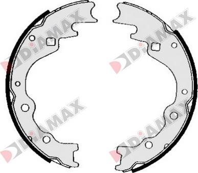 Diamax N01072 - Комплект тормозных колодок, барабанные autospares.lv