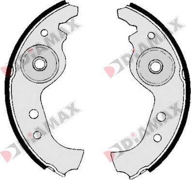 Diamax N01149 - Комплект тормозных колодок, барабанные autospares.lv