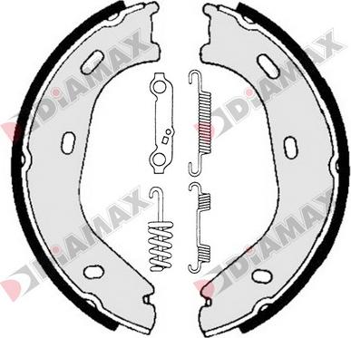 Diamax N01187 - Комплект тормозов, ручник, парковка autospares.lv