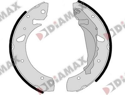 Diamax N01399 - Комплект тормозных колодок, барабанные autospares.lv