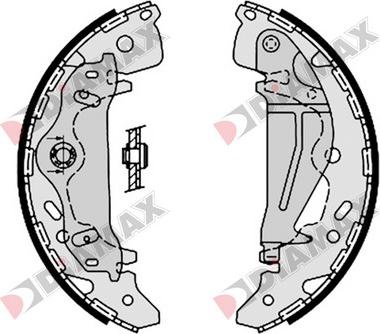 Diamax N01353 - Комплект тормозных колодок, барабанные autospares.lv