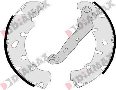 Diamax N01314 - Комплект тормозных колодок, барабанные autospares.lv