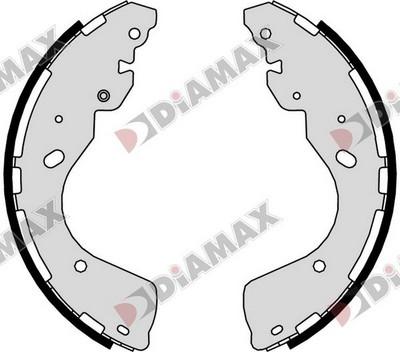 Diamax N01386 - Комплект тормозных колодок, барабанные autospares.lv