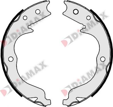 Diamax N01372 - Комплект тормозов, ручник, парковка autospares.lv