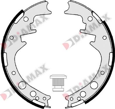 Diamax N01240 - Комплект тормозных колодок, барабанные autospares.lv