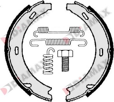 Diamax N01262 - Комплект тормозов, ручник, парковка autospares.lv