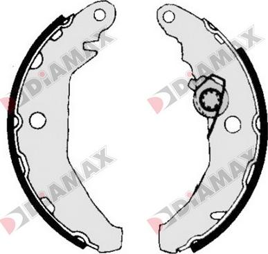 Diamax N01217 - Комплект тормозных колодок, барабанные autospares.lv