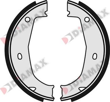 Diamax N01223 - Комплект тормозов, ручник, парковка autospares.lv