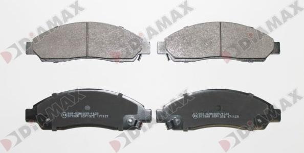 Diamax N10036 - Тормозные колодки, дисковые, комплект autospares.lv