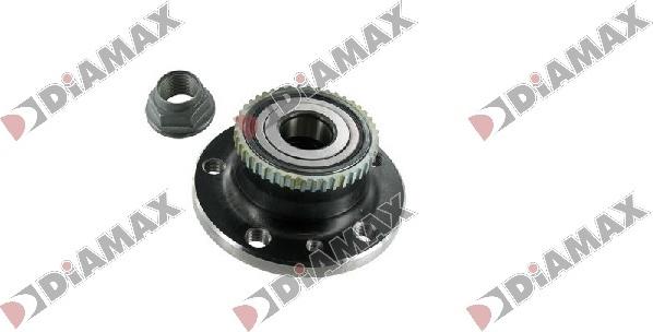 Diamax R3121 - Подшипник ступицы колеса, комплект autospares.lv