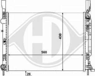 Diederichs 8441465 - Радиатор, охлаждение двигателя autospares.lv