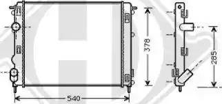 Diederichs 8441305 - Радиатор, охлаждение двигателя autospares.lv