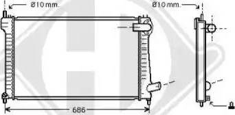 Diederichs 8406003 - Радиатор, охлаждение двигателя autospares.lv