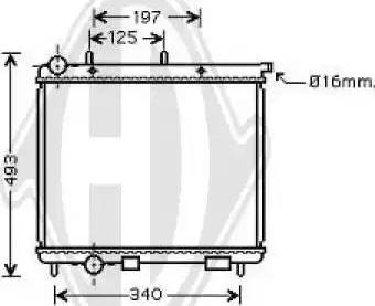 Diederichs 8400005 - Радиатор, охлаждение двигателя autospares.lv