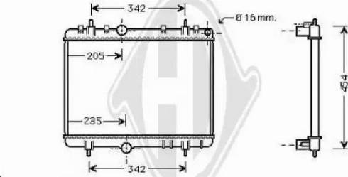 Diederichs 8407205 - Радиатор, охлаждение двигателя autospares.lv