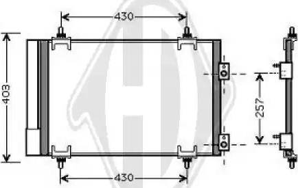 Diederichs 8407201 - Конденсатор кондиционера autospares.lv