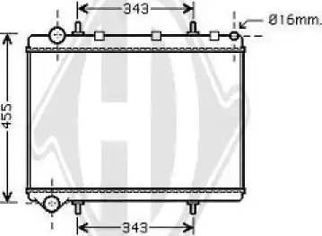 Diederichs 8407203 - Радиатор, охлаждение двигателя autospares.lv