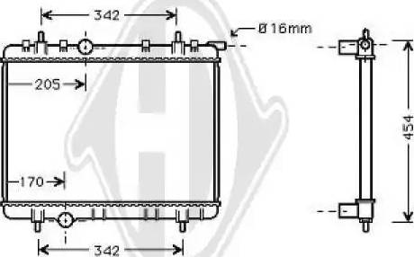 Diederichs 8407202 - Радиатор, охлаждение двигателя autospares.lv