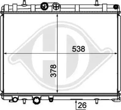 Diederichs 8424316 - Радиатор, охлаждение двигателя autospares.lv