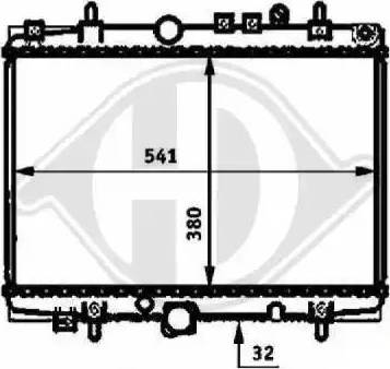 Diederichs 8424204 - Радиатор, охлаждение двигателя autospares.lv