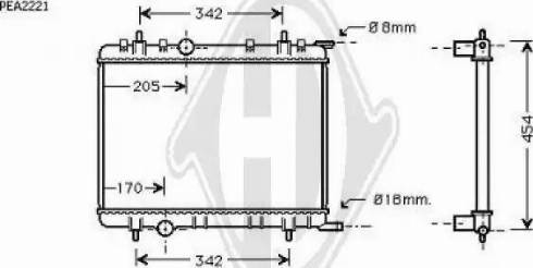 Diederichs 8420004 - Радиатор, охлаждение двигателя autospares.lv