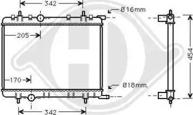 Diederichs 8420002 - Радиатор, охлаждение двигателя autospares.lv