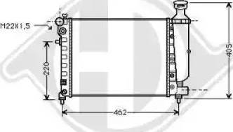 Diederichs 8421015 - Радиатор, охлаждение двигателя autospares.lv