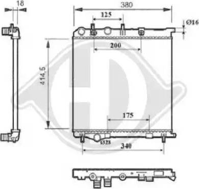 Diederichs 8422610 - Радиатор, охлаждение двигателя autospares.lv