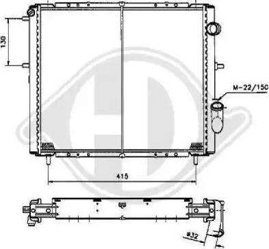 Diederichs 8504105 - Радиатор, охлаждение двигателя autospares.lv