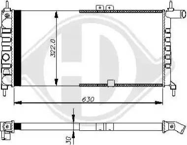 Diederichs 8500947 - Радиатор, охлаждение двигателя autospares.lv