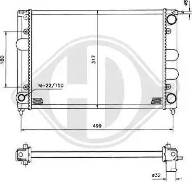 Diederichs 8500640 - Радиатор, охлаждение двигателя autospares.lv