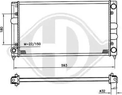 Diederichs 8500830 - Радиатор, охлаждение двигателя autospares.lv