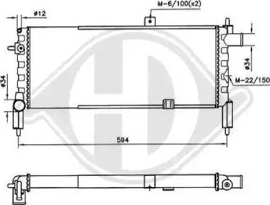 Diederichs 8500772 - Радиатор, охлаждение двигателя autospares.lv