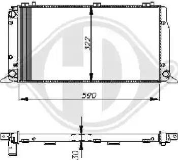 Diederichs 8502562 - Радиатор, охлаждение двигателя autospares.lv