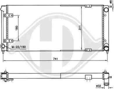 Diederichs 8502638 - Радиатор, охлаждение двигателя autospares.lv