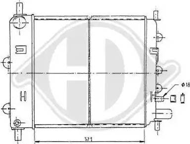 Diederichs 8502331 - Радиатор, охлаждение двигателя autospares.lv