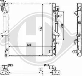 Diederichs 8588107 - Радиатор, охлаждение двигателя autospares.lv