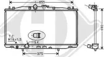 Diederichs 8521905 - Радиатор, охлаждение двигателя autospares.lv