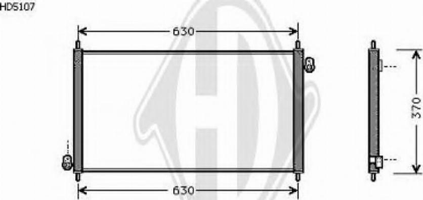 Diederichs 8521711 - Конденсатор кондиционера autospares.lv