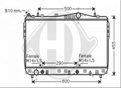 Diederichs 8691206 - Радиатор, охлаждение двигателя autospares.lv