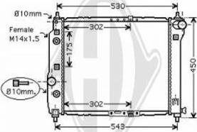 Diederichs 8692504 - Радиатор, охлаждение двигателя autospares.lv