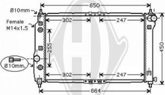 Diederichs 8692503 - Радиатор, охлаждение двигателя autospares.lv