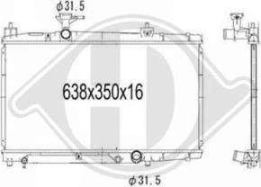 Diederichs 8660554 - Радиатор, охлаждение двигателя autospares.lv