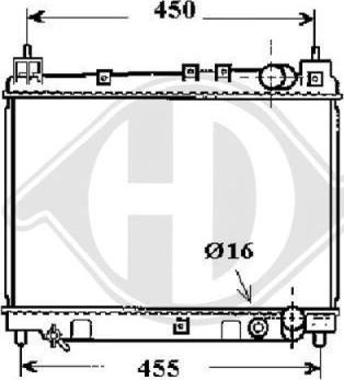 Diederichs 8660551 - Радиатор, охлаждение двигателя autospares.lv